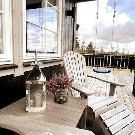 Vakantiehuis Romslig Familiehytte Med Vedfyrt Badestamp